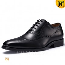 Black Leather Brogues CW707088 shoes.cwmalls.com