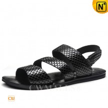 Embossed Leather Sandals CW708300 shoes.cwmalls.com