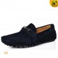 Navy Suede Loafers 