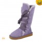 Purple Shearling Winter Boots