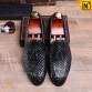 Woven Leather Driving Loafers CW708117 shoes.cwmalls.com